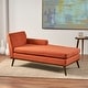 preview thumbnail 17 of 17, Stormi Tufted Chaise Lounge by Christopher Knight Home Muted Orange + Walnut