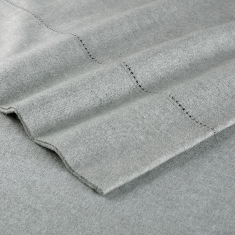 Pointehaven Solid Cotton 180 GSM Deep Pocket Oversized Brushed Flannel Sheet Set