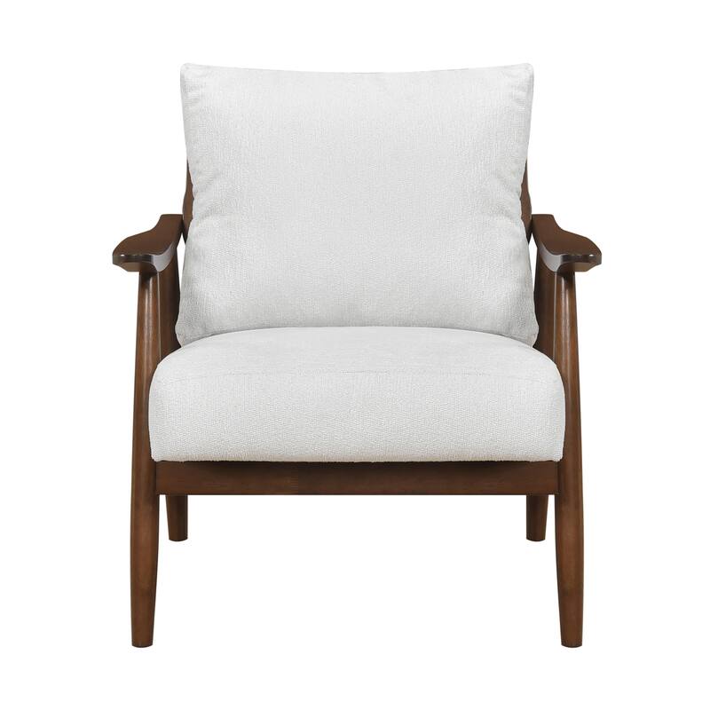 Oliver 31" Textured Accent Chair - Solid Wood Frame, Reversible Back