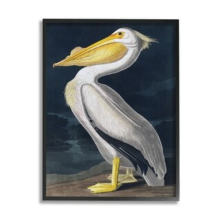 Stupell Pelican on Night Shore Framed Giclee Art Design by Incado - Bed ...
