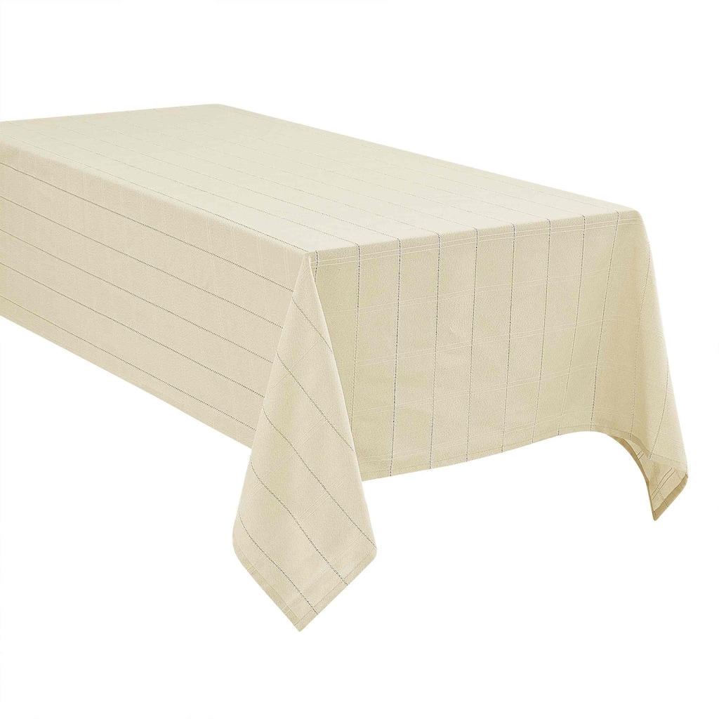 Izod Chadwick Linen Gold Lurex 60" x 84" Tablecloth