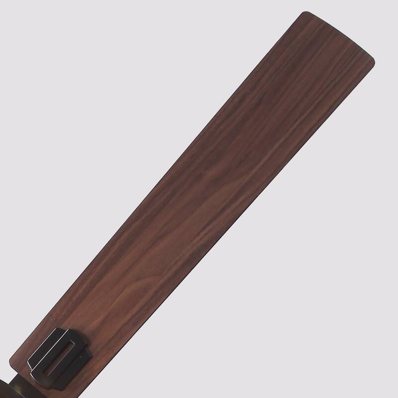 60" Matte Black Reversible Wood 5-Blade Smart Ceiling Fan with Light and APP Control