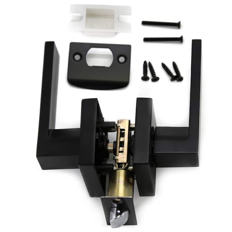 4 Pack Door Lever Handle and Lock Set Crown Passage by Villar Home