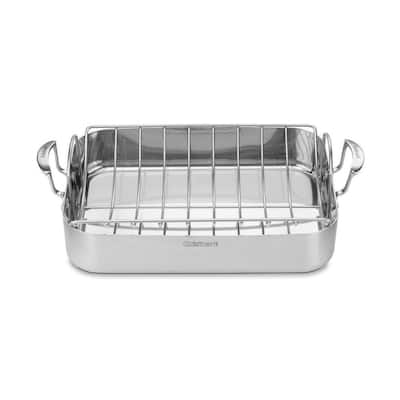 Cuisinart Multiclad Pro Triple Ply Stainless Cookware 16" Roasting Pan with Rack