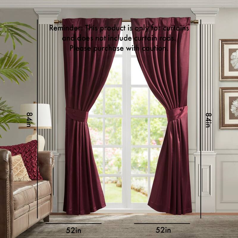 Pleat Curtain Panel with Tieback