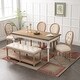 preview thumbnail 26 of 38, 2pc Oval Side Chairs with Round Hollow Back & Solid Wood Legs