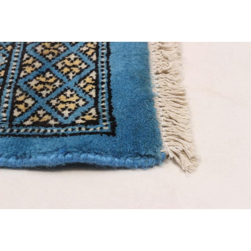 Finest Peshawar Bokhara Blue Rug 5'6" x 8'1" - 5'6 x 8'1