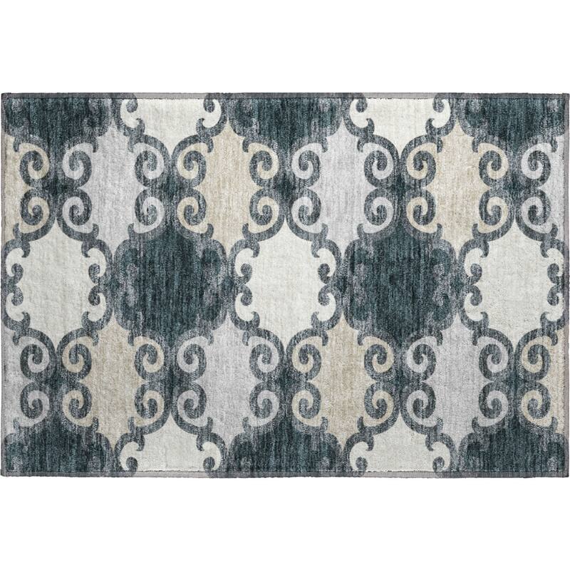 Premium Washable Super Soft Ornate Scroll Mayfield Rug