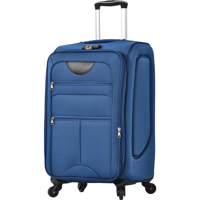 Merax 3 Piece Set Softside Luggage Sets with Spinner Wheels, Expandable Softshell Suitcase Set with Telescopic Handle