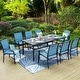 preview thumbnail 33 of 34, MAISON ARTS 9-Piece Outdoor Dining Set with 8 Textilene Chairs and Rectangle Dining Table