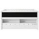 preview thumbnail 9 of 16, Twin Size Wood Low Loft Bed with Storage Shelves, Blackboard and Trundle, White