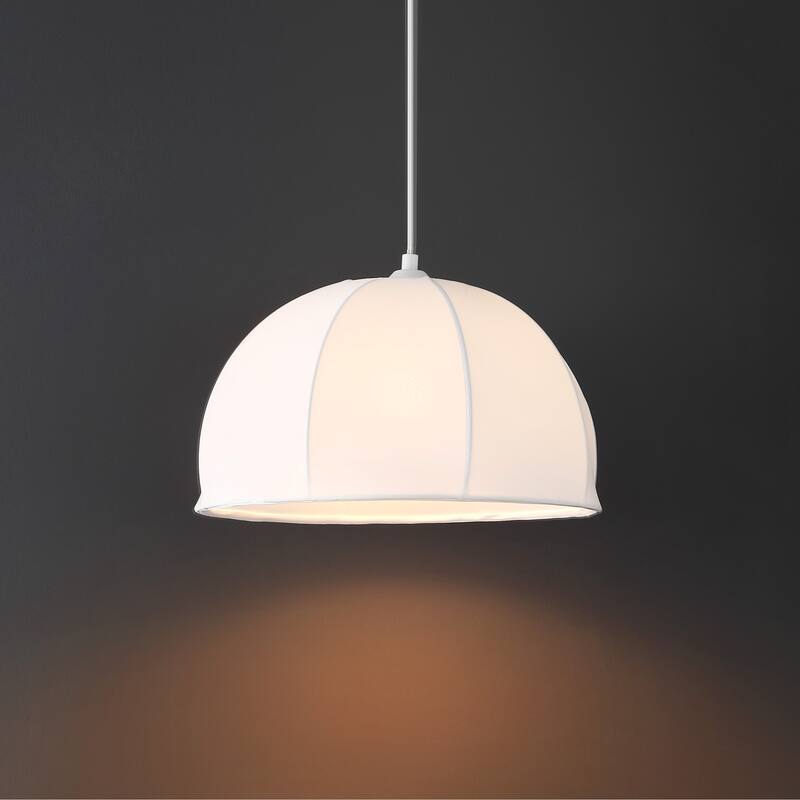 SAFAVIEH Lighting Ilariana Extendable Pendant - 15 In. W x 15 In. D x 25873 In. H - White - 15Wx15Dx70H