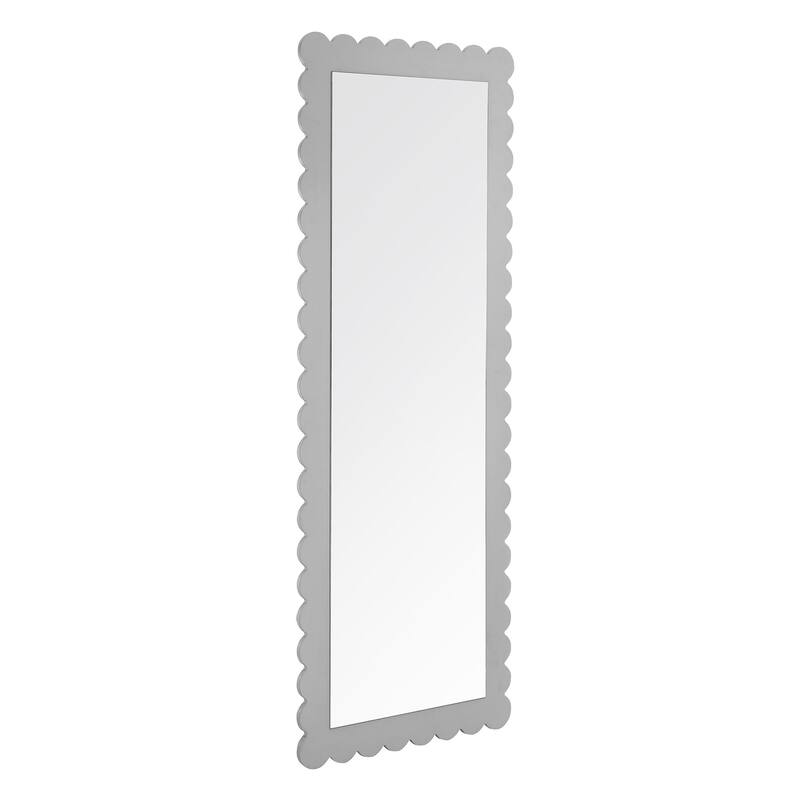 Emmeline Scalloped Rectangle Floor Mirror