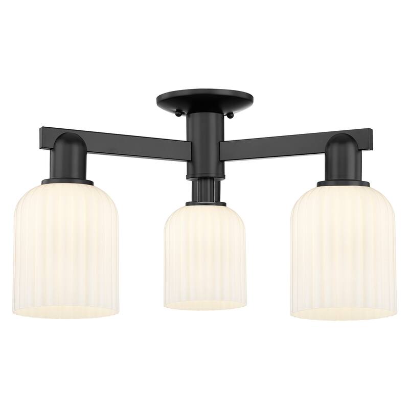 Innovations Lighting 716-3F-G559-5GWH Bridal Veil 3 Light 23" Wide - Matte Black