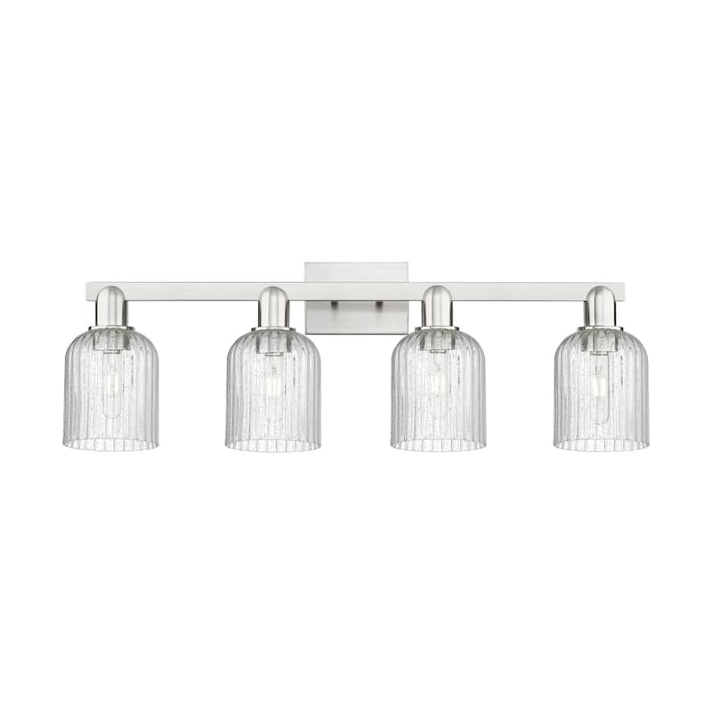 Innovations Lighting 716-4W-11-32 Bridal Veil Vanity Bridal Veil 4 - Brushed Satin Nickel / Seedy