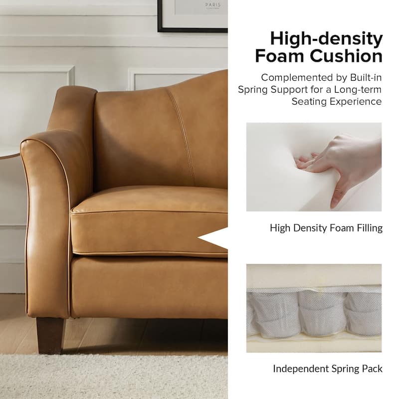 Franco Traditional Genuine Leather Sofa Set of 2 by HULALA HOME