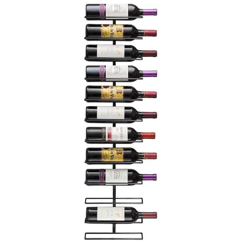 Sorbus Wall Mount Metal Wine Rack - 12 Level Wine Rack Wall Mounted for Wine Bottles - 12 Bottles