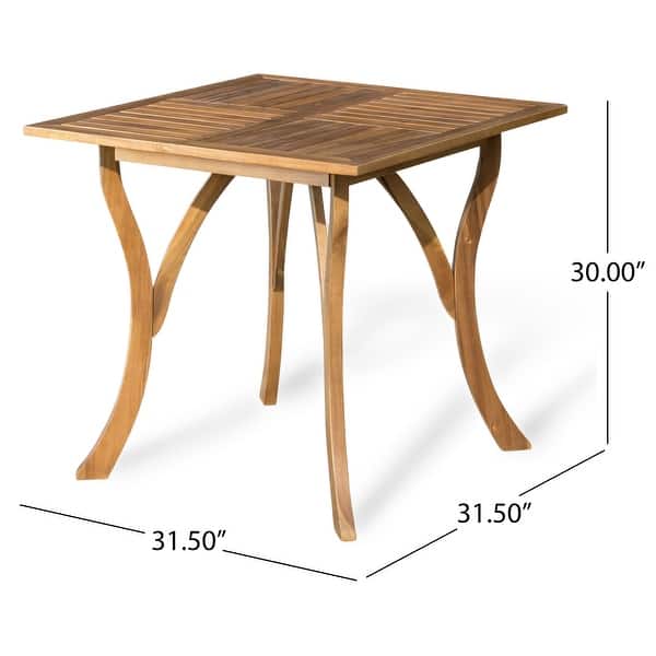 dimension image slide 0 of 2, Outdoor Hermosa 5-piece Wood Dining Set by Christopher Knight Home