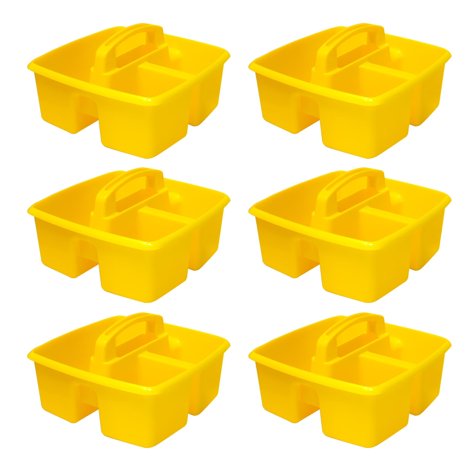 Storex 00950U06C Small Caddy, Yellow (Pack of 6)