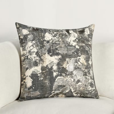 Villa by Classic Home Luciana 22" Gray Cotton Blend Throw Pillow