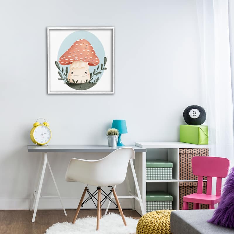 Stupell Smiling Mushroom In Nature Framed Giclee Art Design By Sarah Hickman