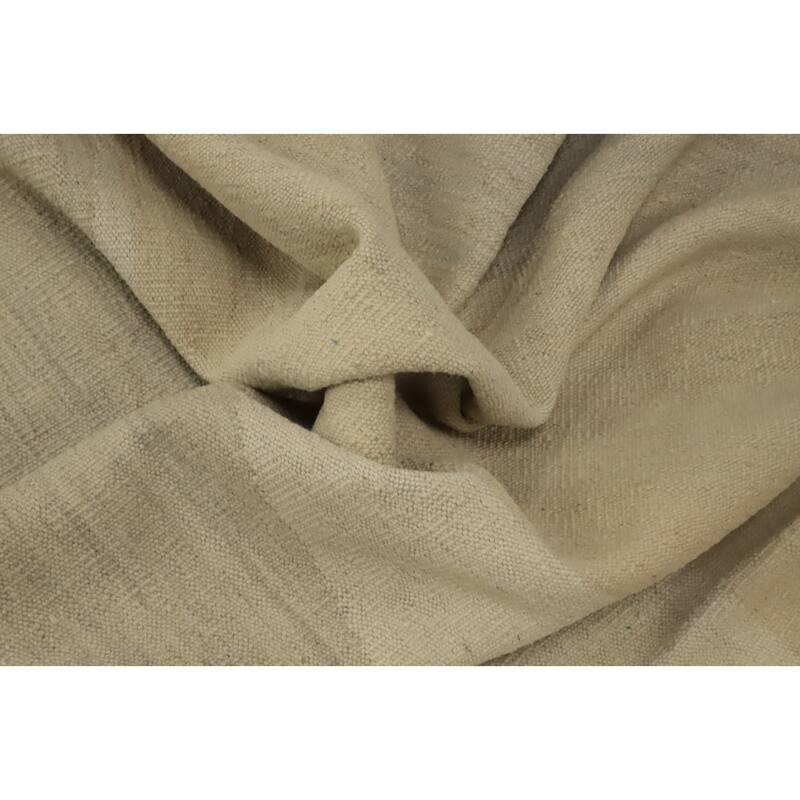 Hand Woven Oriental 100% Wool Carpet Southwestern Modern Beige & Ivories Kilim Area Rug - 8' 11'' X 5' 11''