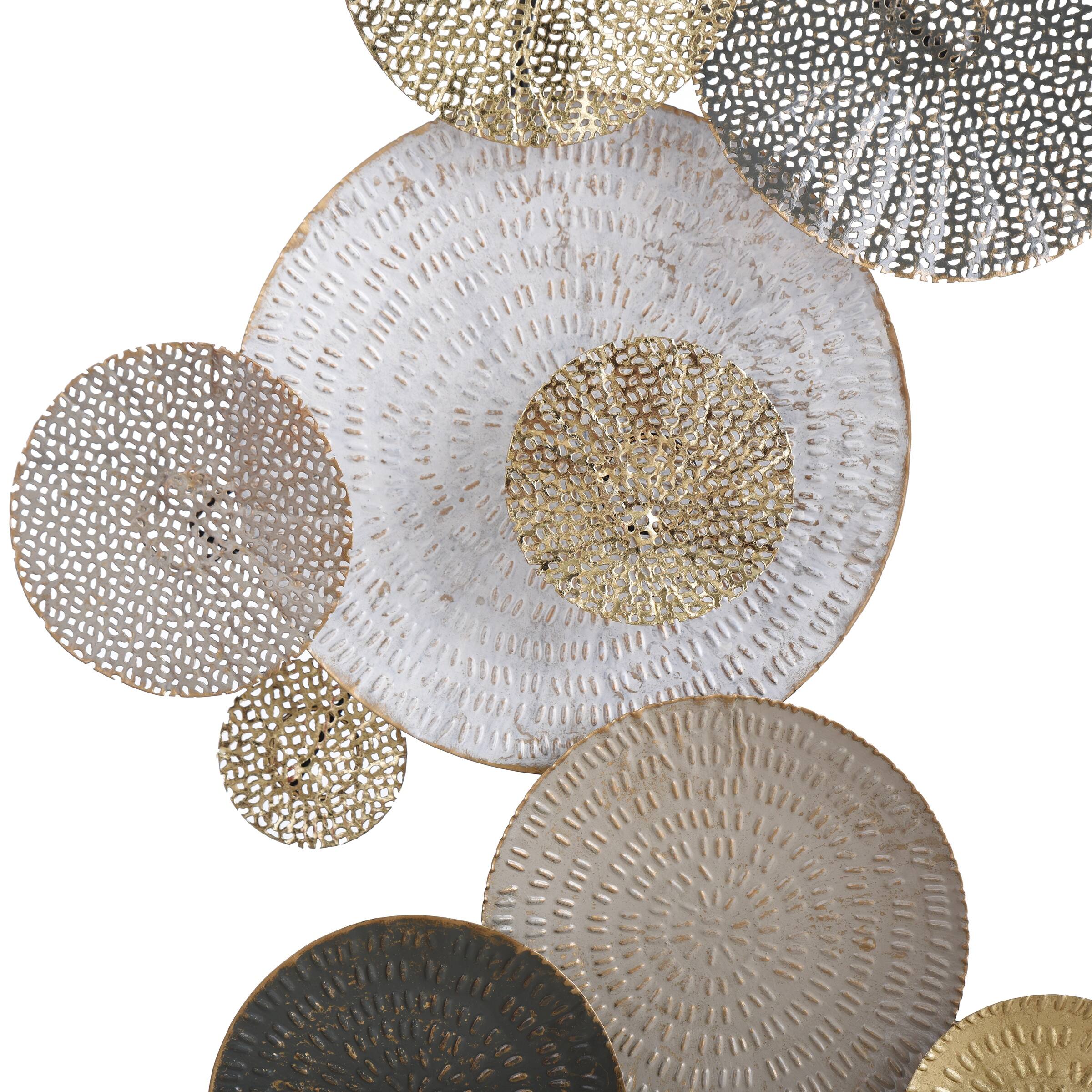 StyleCraft Lazer Cut Lillies MultiColor Metal Wall Art Bed Bath