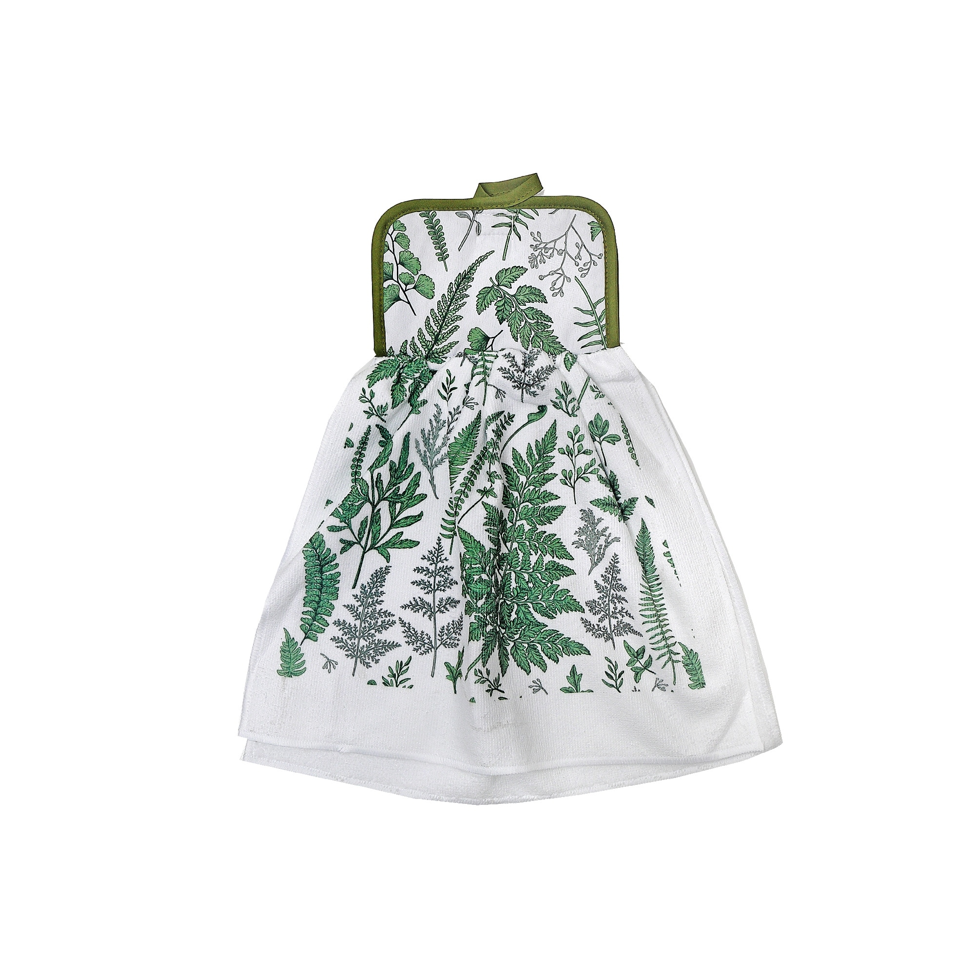 Tie Hand Towel Fern Leaves - Set of 2