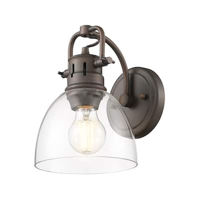 Golden Lighting 3602-BA1-RBZ Duncan 9" Tall Bathroom Sconce