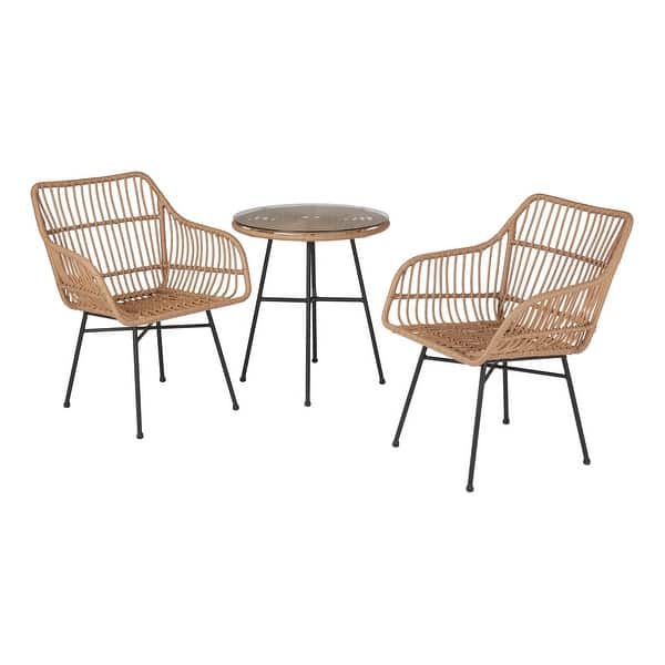 slide 1 of 5, Brayhills Bistro Patio Furniture Set, Nature, 3-Piece