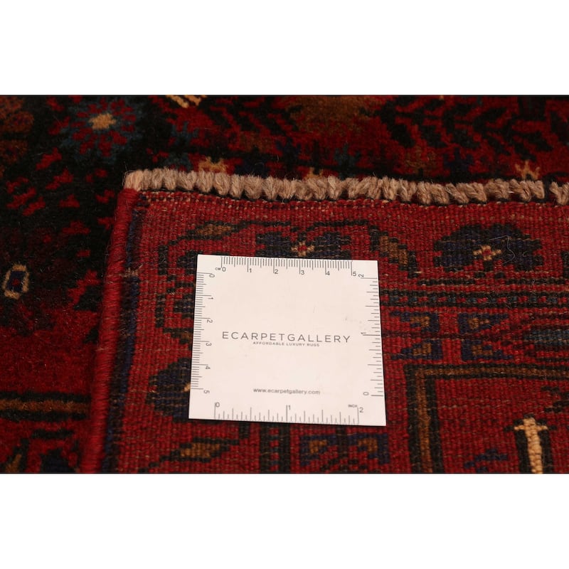 ECARPETGALLERY Hand-knotted Teimani Red Wool Rug - 6'9 x 9'7
