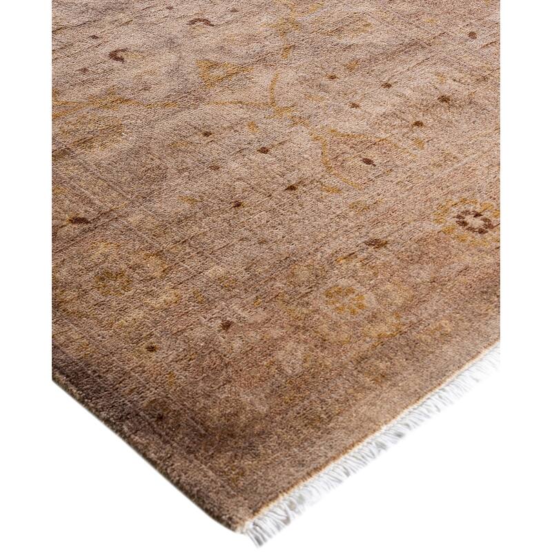 Overdyed One-of-a-Kind Hand-Knotted Runner Rug - Beige - 2' 6" x 12' 1"