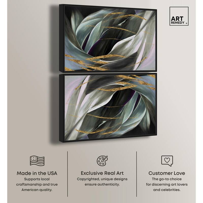 Sage Green Glam Canvas by Art Remedy