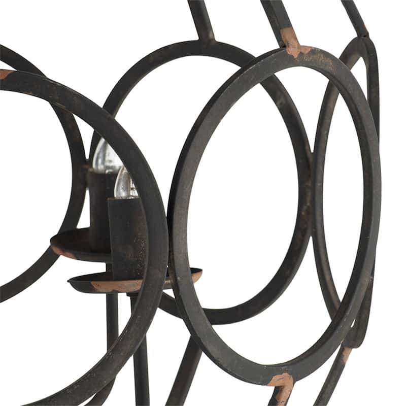 4 - Light Metal Chandelier with Adjustable Chain（No Bulb） - N/A