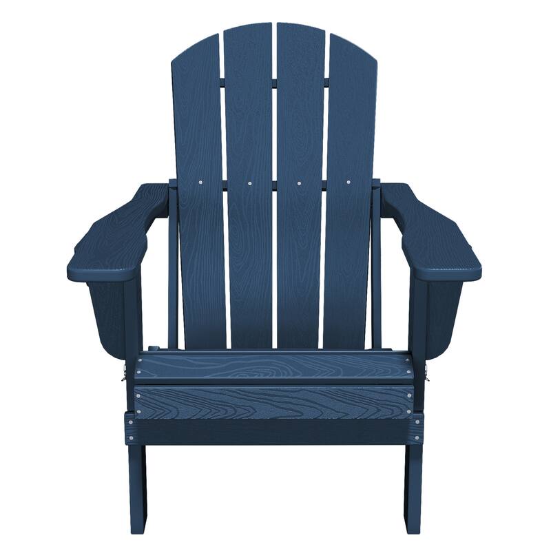 Foldable HDPE Adirondack Chair with Dual Cup Holders