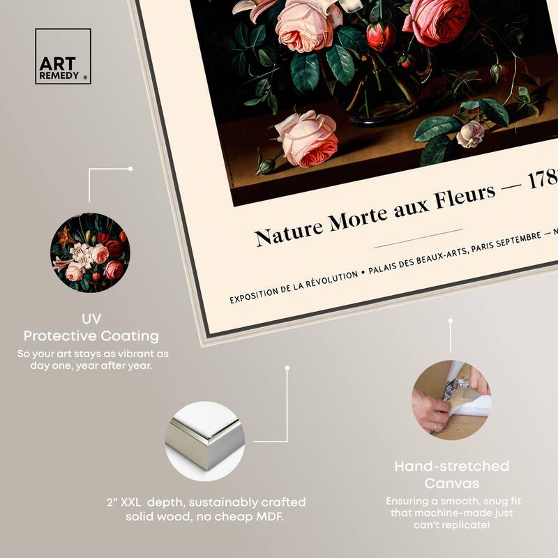 Flowers in a Dark Canvas by Art Remedy