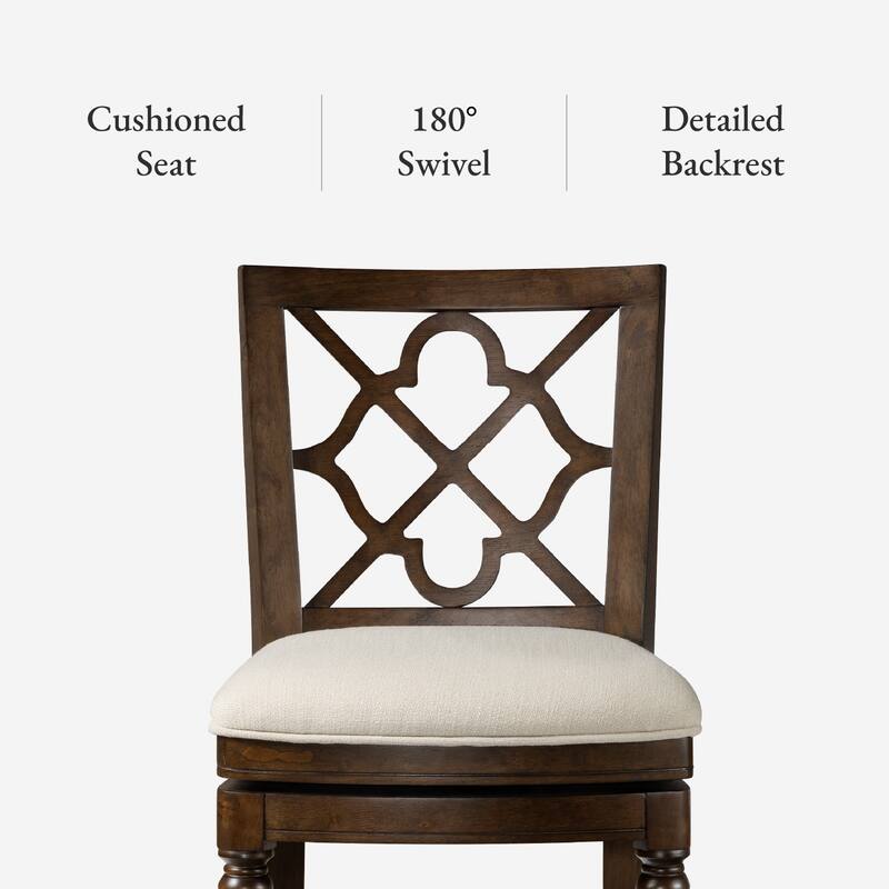 Maven Lane 31" Highland Swivel Bar Height Kitchen Stool