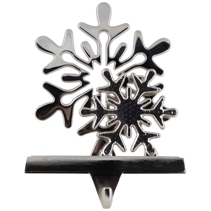 Double Snowflakes Christmas Stocking Holder - 6"