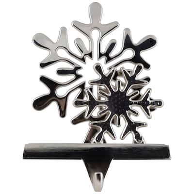 Double Snowflakes Christmas Stocking Holder - 6"