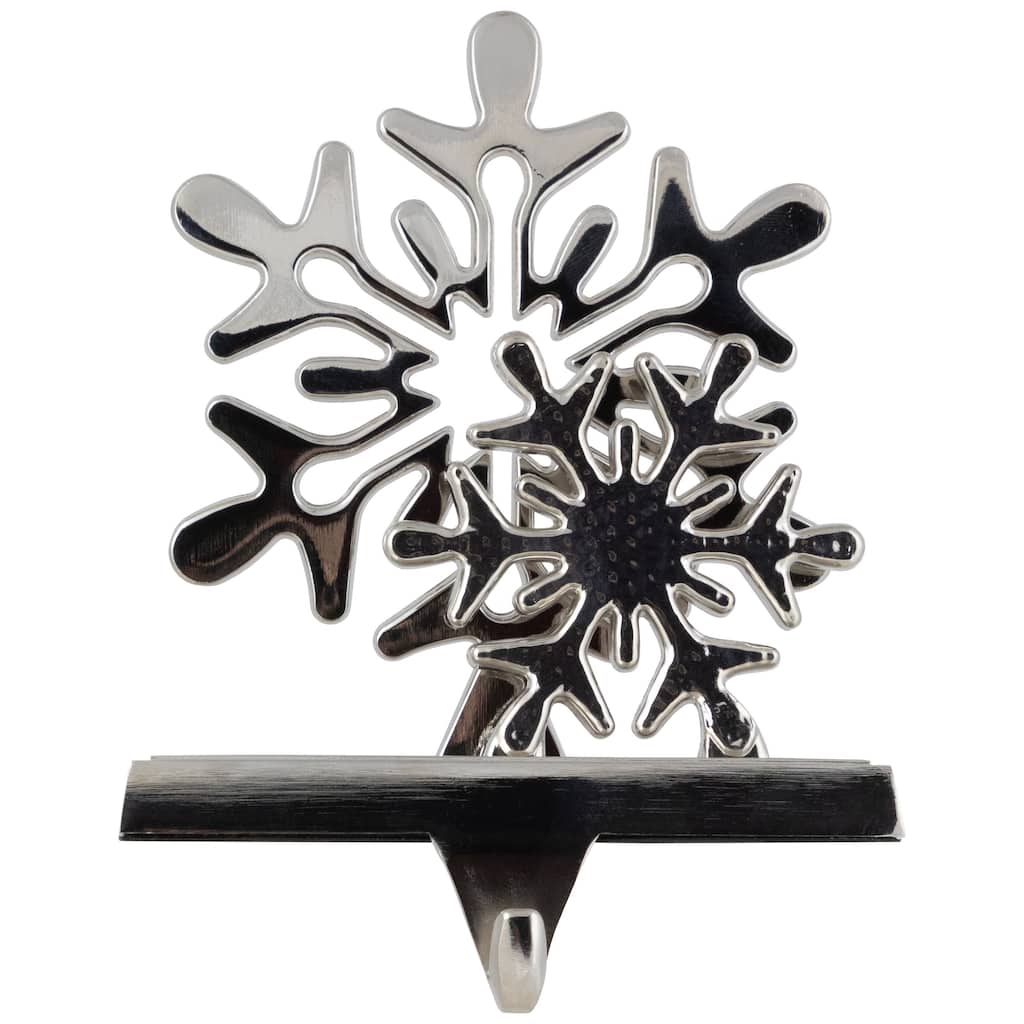 Double Snowflakes Christmas Stocking Holder - 6"