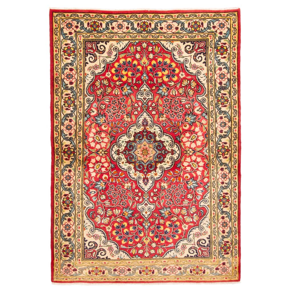 ECARPETGALLERY Hand-knotted Anadol Red Wool Rug - 3'10 x 5'9