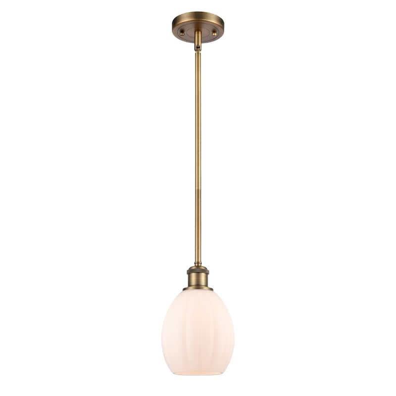 Innovations Lighting Eaton 6" Wide Mini Pendant - Brushed Brass / Matte White