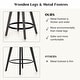 preview thumbnail 6 of 7, HOMYKA Swivel Bar Stool with Wood Legs Set of 4 - N/A