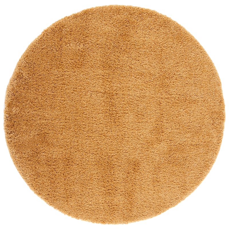 SAFAVIEH Hudson Shag Veroniki 2-inch Thick Rug - 7' Round - Gold