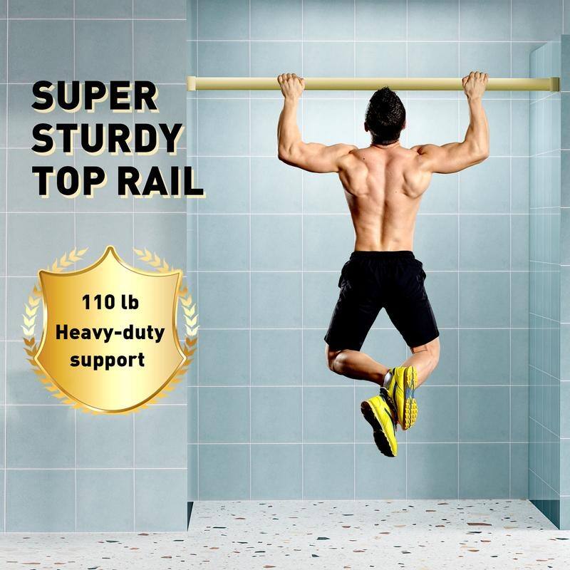 ABRUZZO 56-60" W x 76" H Frameless Soft-Closing Single Sliding Shower Door 1/4" (6mm) Explosion-Proof Tempered Glass