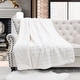 preview thumbnail 150 of 221, Solid Color SuperMink FauxFur Throw 60" x 80" - Bright White