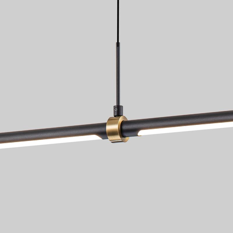 Modern Minimalist 3-Light LED Linear Chandelier Kitchen Island Pendant Light - 47.2"