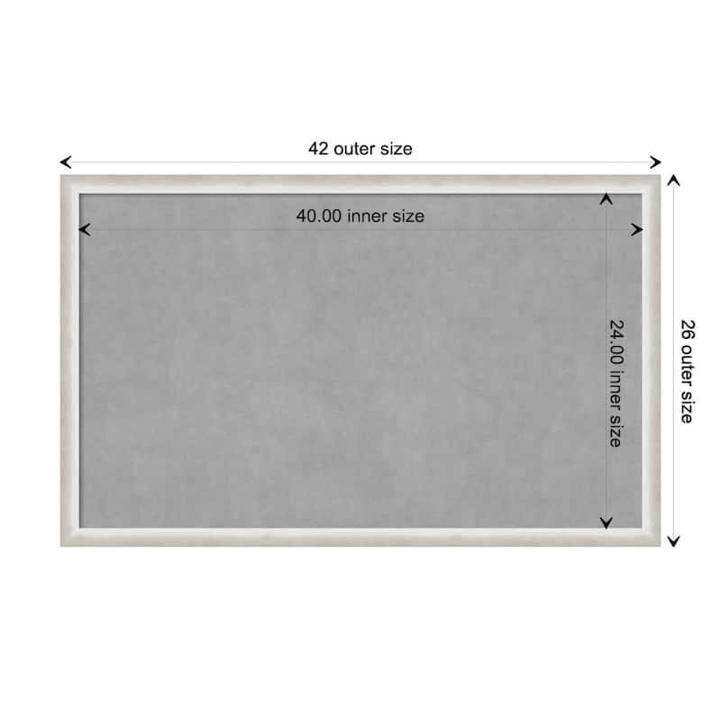 Amanti Art Two Tone Silver Framed Magnetic Board - Board Size 40x24