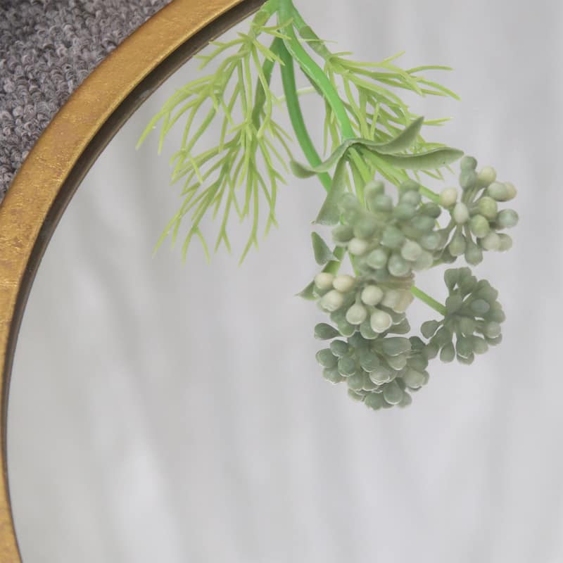 Antique Gold Metal Multi Circle Mirror,36.2" W x 21.625" H