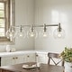 preview thumbnail 49 of 56, 4/5-Light Kitchen Island Pendant Light Fixture with Clear Glass Shades 5 - Nickel
